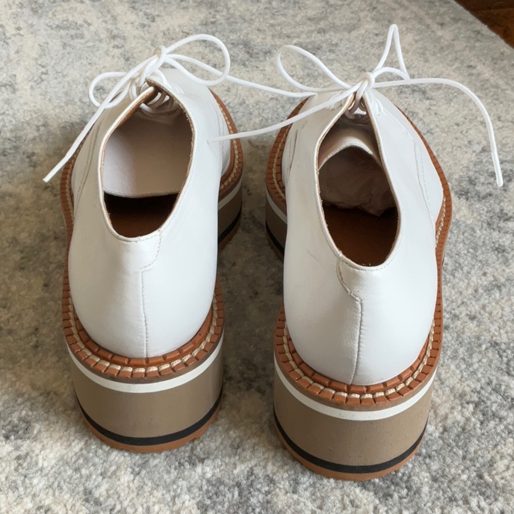 Clergerie Paris BROOK derbies, white lambskin NWOT - Picture 7 of 13